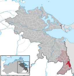 Läget för kommunen Grambow i Landkreis Vorpommern-Greifswald