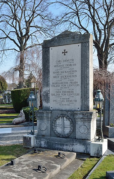 File:Grave of families Demuth - Backhausen - Lentulis, Hietzinger Friedhof.jpg