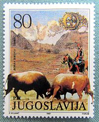 Corrida of Grmec showed on a Yugoslav era stamp Grmecka korida.jpg