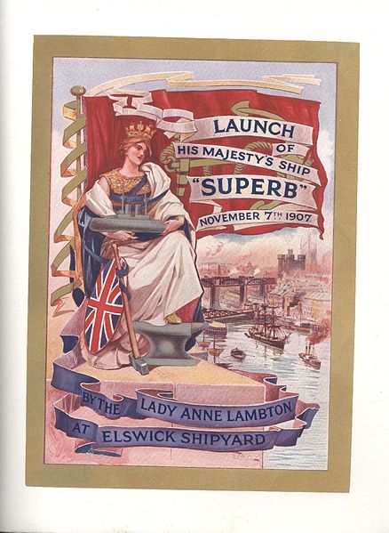 File:HMS Superb launch ephemera of November 7th 1907.jpg