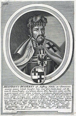 <span class="mw-page-title-main">Heinrich Dusemer</span> 21st Grandmaster of the Teutonic Order