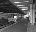 The view west along Platform 1, with Metrocar No. 4071 terminating a service from Newcastle 31 May 1983