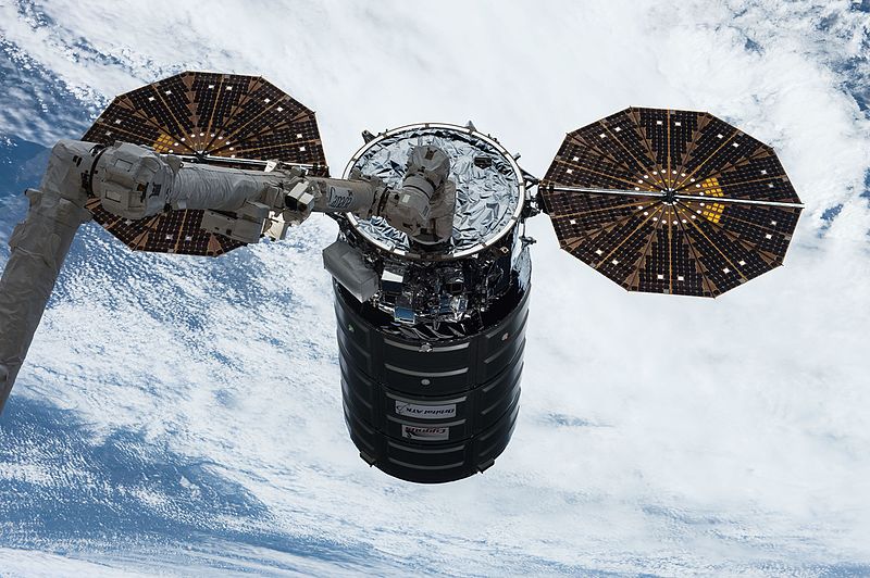 File:ISS-51 Cygnus OA-7 grappling to the ISS (2).jpg