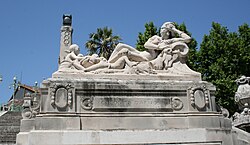 'Colonies d'Afrique' by Louis Botinelly along the main staircase of the Gare Saint-Charles IStatue escalier de la gare Saint Charles a Marseille, Botinelly2.JPG