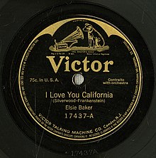 Victor Records I Love You, California (Dlc victor 17437 01 b13742 05).jpg