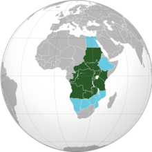 Mitgliedstaaten (grün) Kooptierte Mitglieder (hellblau)