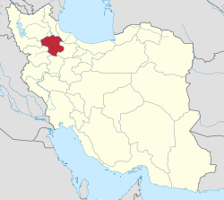 Location of Zanjan Province in Iran