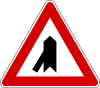 Italian traffic signs - confluenza sx.svg