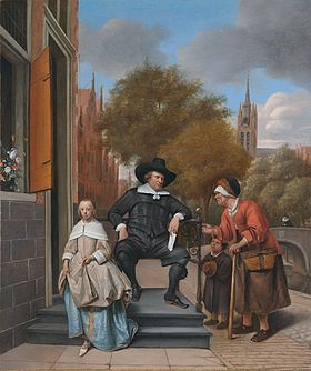 Jan Steen - Adolf en Catharina Croeser aan de Oude Delft 1655.jpg