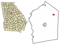 Thumbnail for File:Jasper County Georgia Incorporated and Unincorporated areas Shady Dale Highlighted 1369784.svg