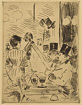 Le Café de la Nouvelle Athènes, Jean-Louis Forain, ca. 1877