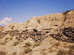 Tejsjebainis murar på Karmir Blur, med sten underst och lertegel ovanpå
