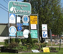 A sign welcoming motorists to Kenova along U.S. Route 60. KenovaWV sign.jpg