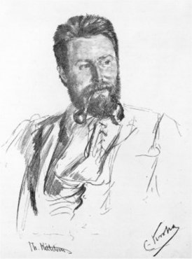 Porträt von Theodor Kittelsen von Christian Krogh (1892).