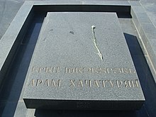 Khachaturian's grave at the Komitas Pantheon in Yerevan