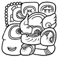 Image 62Mayan representative hieroglyphic of the Yax Kuk Mo Dynasty that later would became the emblem of the Kingdom of "Oxwitik" also known as Copán. (from History of Honduras)