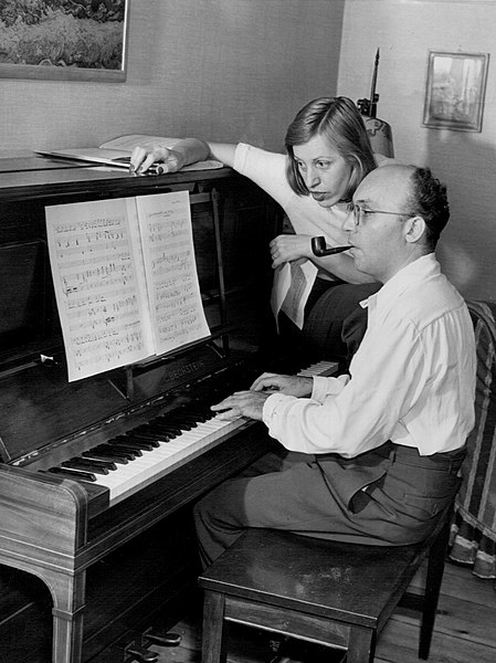 Weill and Lenya at home in 1942