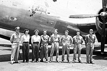 Dora Dougherty Strother (3rd from left) in front of B-29 "Ladybird" LadybirdB-29.jpg