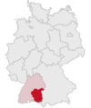 Poloha vládneho obvodu Tübingen