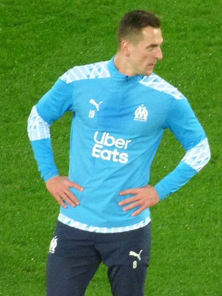 Milik with Marseille in 2021