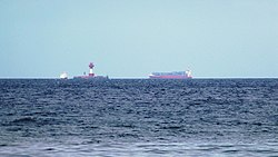 Blick auf Leuchtturm Kiel.