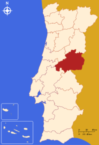 Poziția regiunii Distrito de Castelo Branco