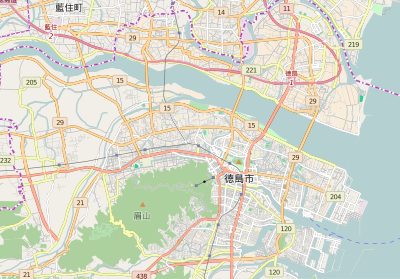 Location map Japan Tokushima city