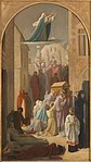 Esquisse de Louis Charles Timbal, Procession de la châsse de sainte Geneviève.