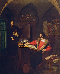 Ludwig Ferdinand Schnorr von Carolsfeld - Faust und Mephisto in der Studierstube - 3311a - Kunsthistorisches Museum.jpg