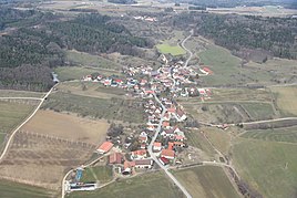 Aerial view of Freiröttenbach, February 2019