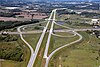 M-37 interchange incomplete while the remainder of the freeway was under construction