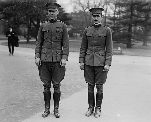 General Peyton C. March, Chief of Staff of the U.S. Army, and his aide-de-camp, Joseph M. Swing.