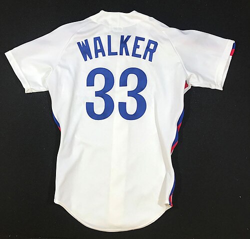 1989-1991 Montreal Expos #33 Larry Walker home jersey