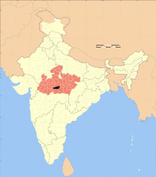 Harta de localizare a districtului Madhya Pradesh Hoshangabad.svg