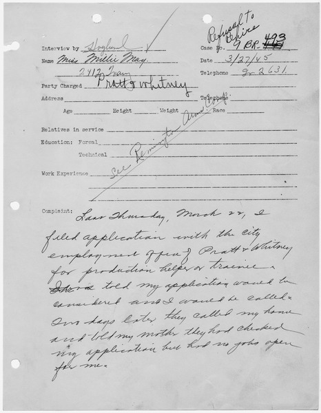 File:Malinda Bunn (Case 9-BR-493), Complaint Interview - NARA - 292299.tif