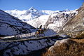 * Nomination: A man riding a horse on belly-bridge in manang valley of Nepal --Bijaya2043 03:13, 22 September 2016 (UTC) * Review  Comment I'm not sure about the quality, but regardless of that, the image definitely needs a more accurate file name.--Peulle 09:22, 23 September 2016 (UTC)