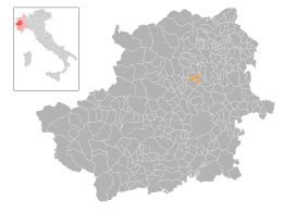 Vauda Canavese - Localizazion