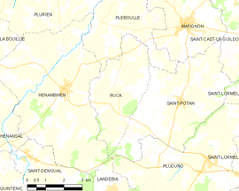 Mapa obce Ruca