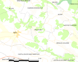 Mapa obce Proupiary