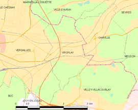 Mapa obce Viroflay