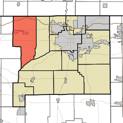 Map highlighting Olive Township, St. Joseph County, Indiana.svg