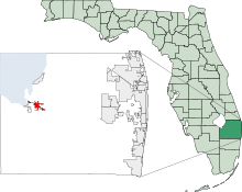 Mappa della Florida evidenziando Belle Glade.svg