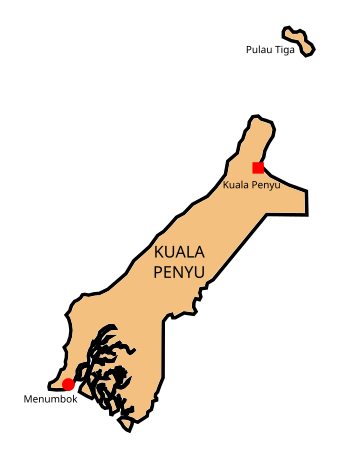 File:Map of Kuala Penyu District, Sabah.svg