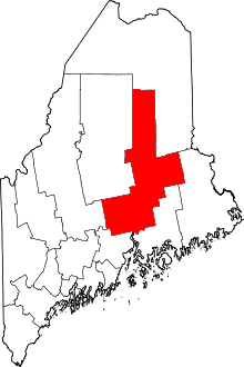 Harta e Penobscot County në Maine