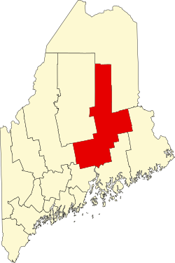 Kaart van Penobscot County in Maine