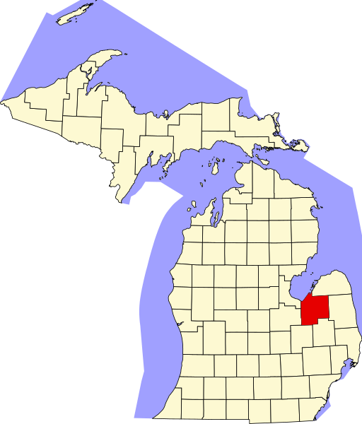 File:Map of Michigan highlighting Tuscola County.svg