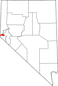 Localizarea orașului Carson City în Nevada