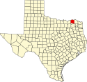 Map of Texas highlighting Lamar County.svg