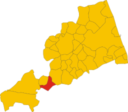 Montefalcone Appenninos läge i Fermo