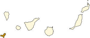 Mapa de situación da illa de El Hierro